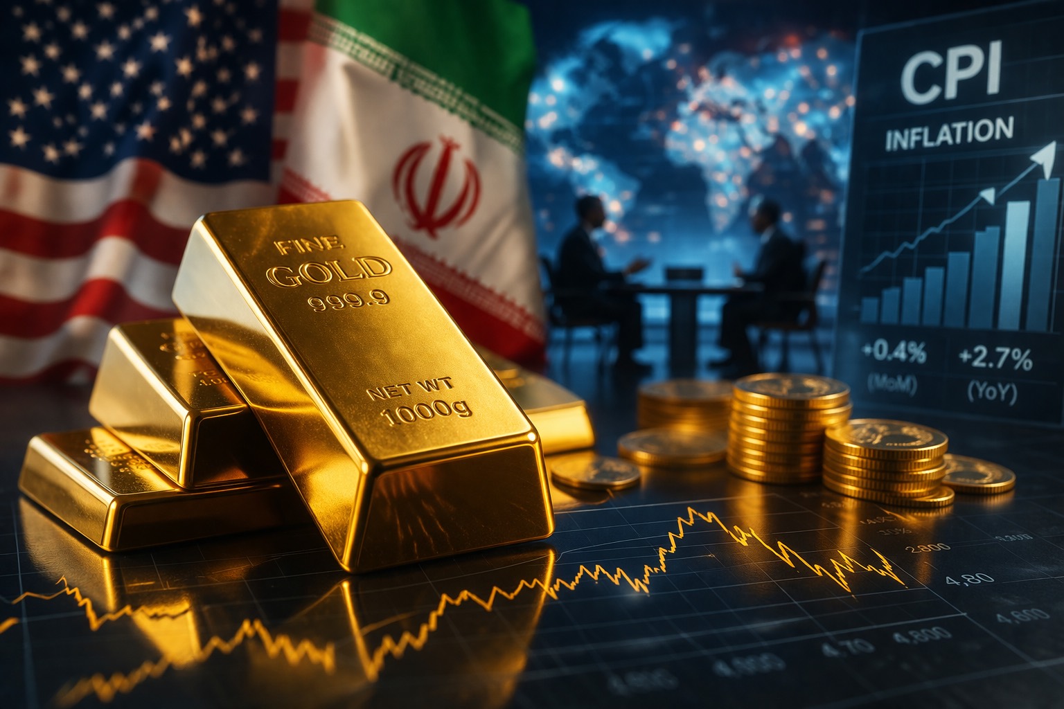 L’or en léger repli avant les discussions États-Unis–Iran et l’IPC