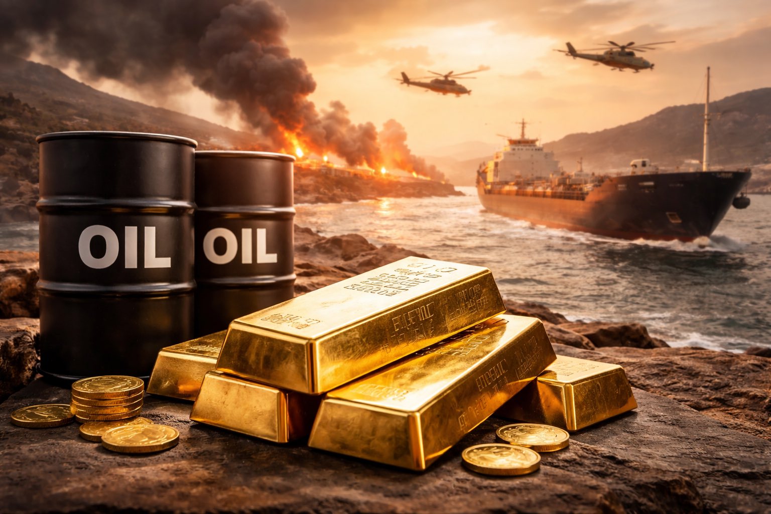 Pétrole en hausse, or sous pression sous l’effet des tensions au Moyen-Orient